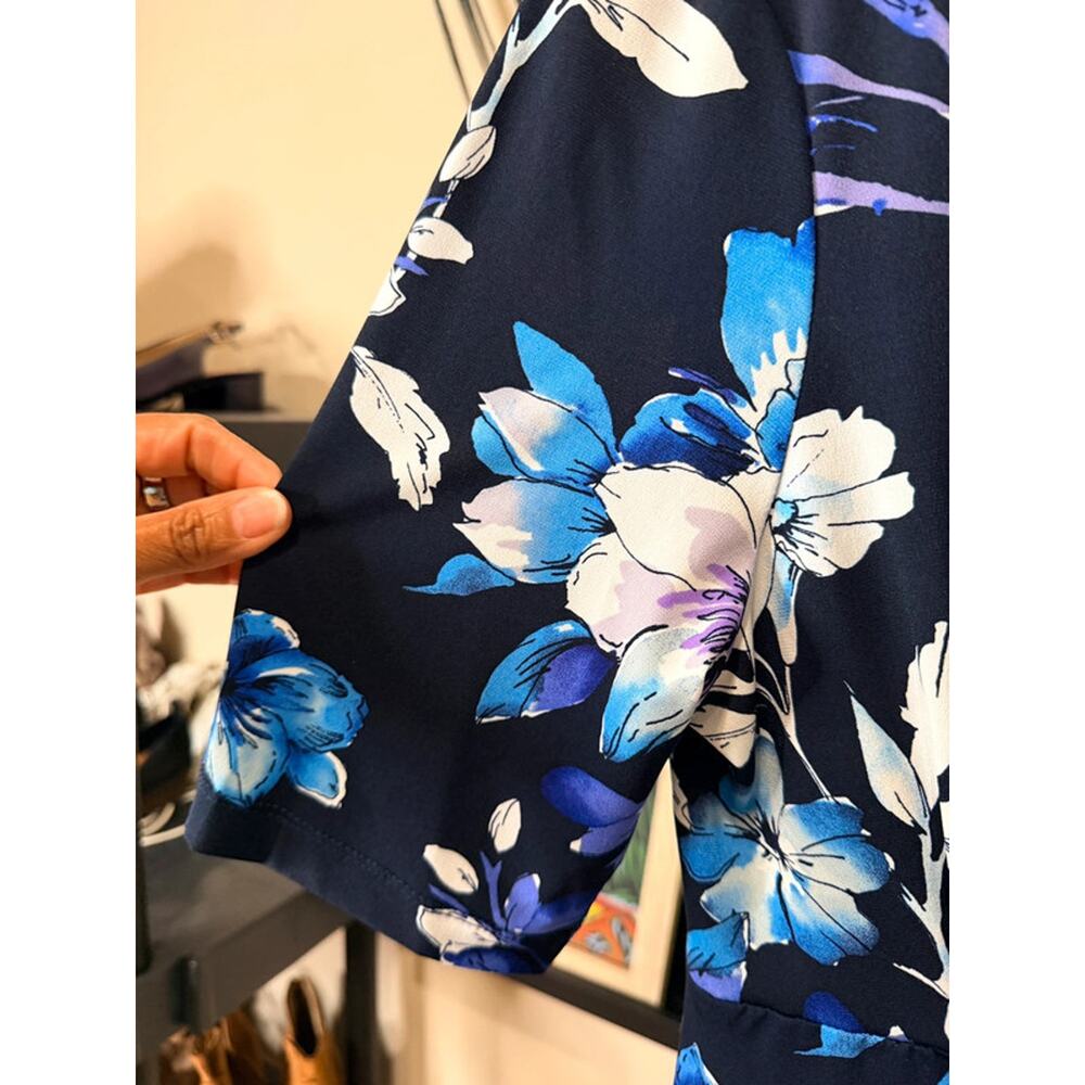 Connected apparel NWT blue floral dress 18 2728 - Picture 4 of 7